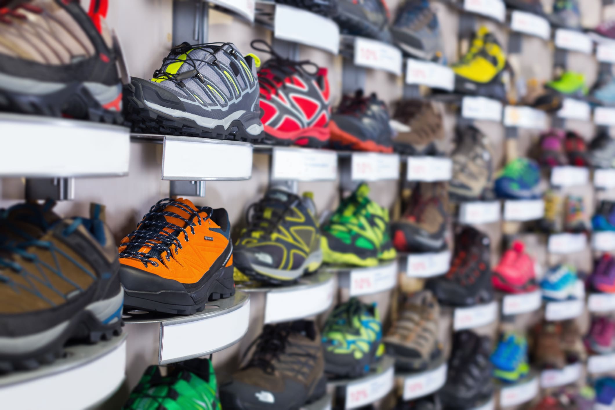 shoes in a sports store